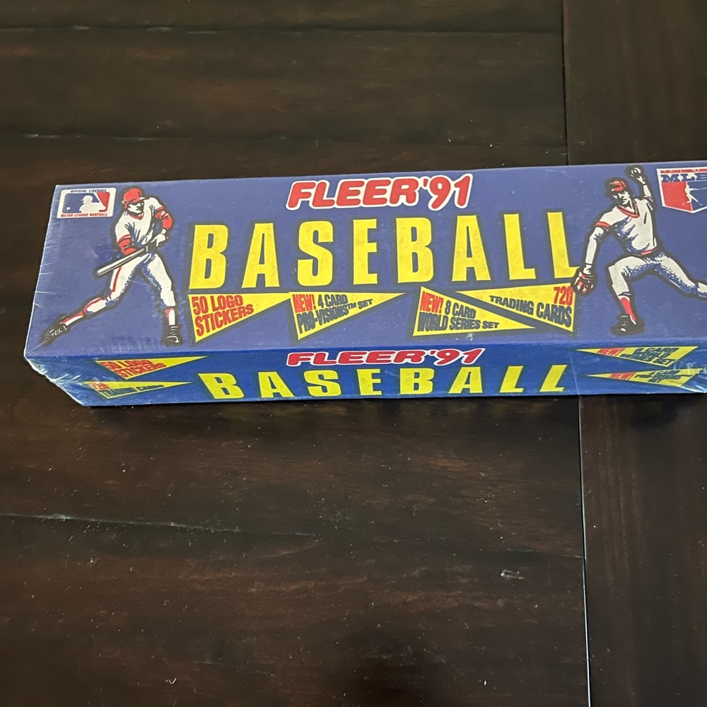 '91 Baseball Trading Card Box - Blue